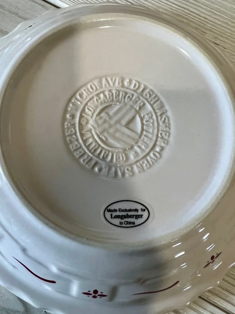 Longaberger Pie Plate 6 inch Red